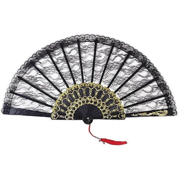 Blonde Vifte Satinhandsker, Sort, One Size (1 stk)
