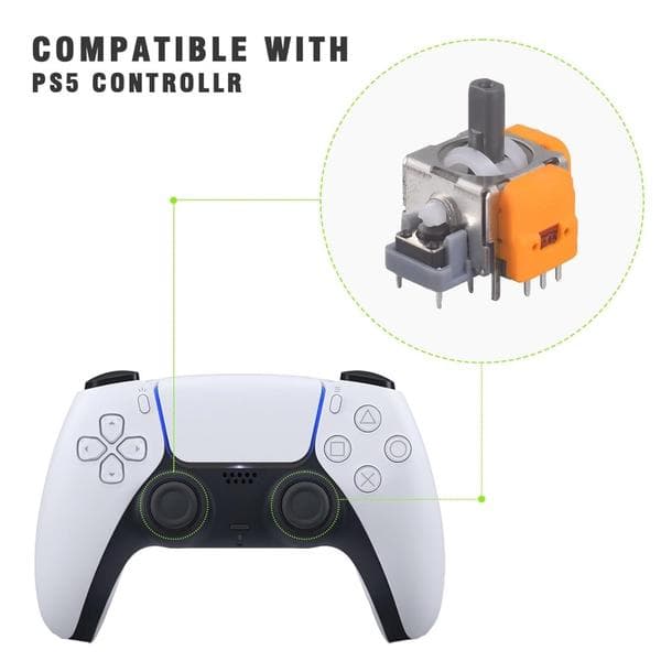 PS5 Kontroller Hall Sensor Joystick Erstatningssett Modell 2