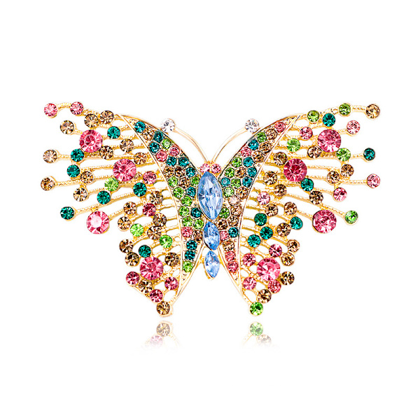 5 stk. Krystal Gorgeous Sommerfugl Brosche til Brud, Prom, Brude sommerfugl broche nåle til kvinder mode krystal rhinestone sæt