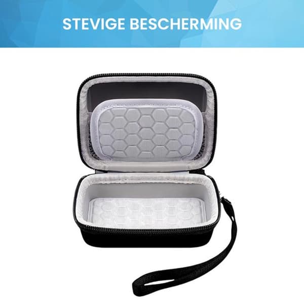 Digitalkamerataske, Stødsikkert Hard Shell Med Blødt For, Lynlås Og Tilbehørsopbevaring, Til Rejser, Sort, 12 x 6 x 9 cm