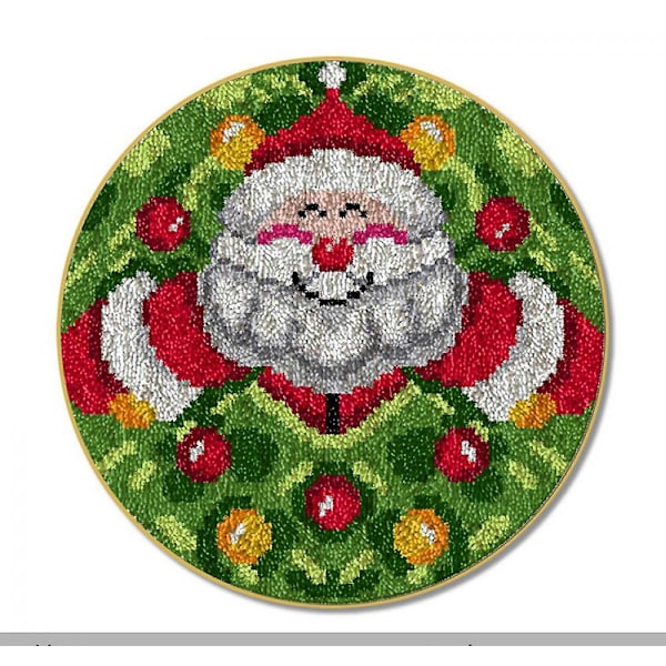 Diy Christmas Decoration Snowman Santa Claus Christmas Tree Pattern Crochet Rug Printed Canvas Rug111