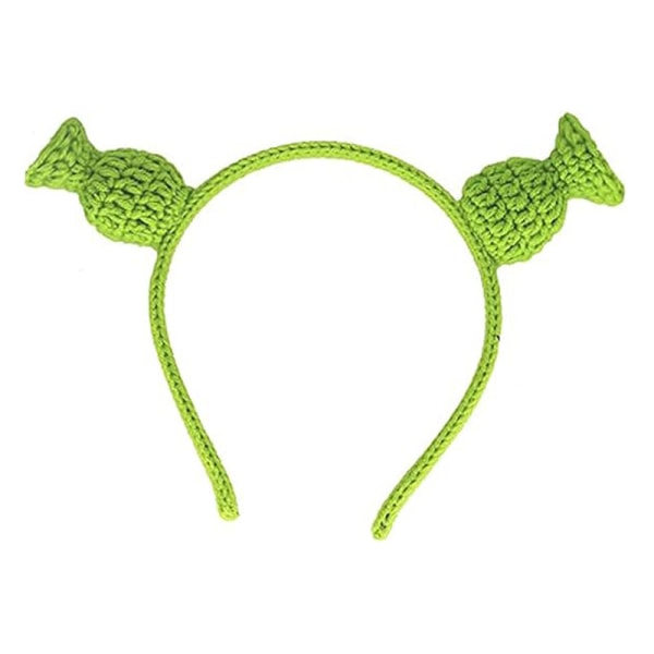 Pannband med öron, söta utklädningsöron Halloween-rollspelsdräkt för barn, hattdekorationspresent (grön)