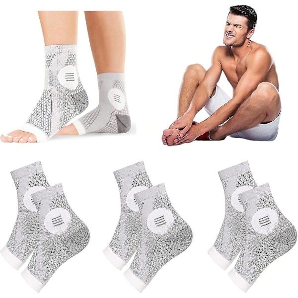 Neuropathy Socks, 3 Pairs Compression Socks For Men Women, Ankle Sleeve Compression Support Brace Fo