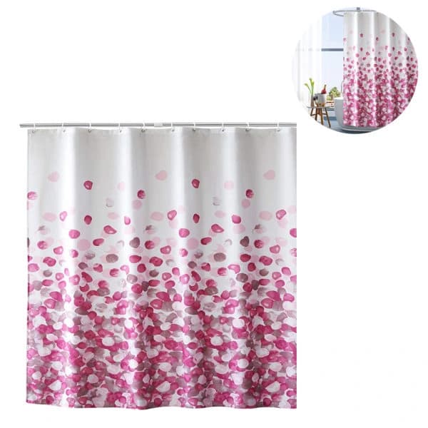 Duschdraperi Anti-Mögel Duschdraperi, Rosa, 180x200cm