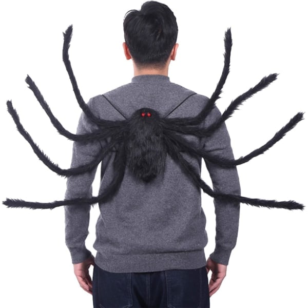 /HA/Halloween Aikuisten Hämähäkki Reppu Puku Musta Värikäs