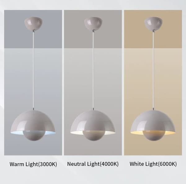 Moderne LED Loftlampe/Pendel 23cm – Halvcirkelformet Blomsterknoppsdesign med Justerbart Lys 3000K–6000K