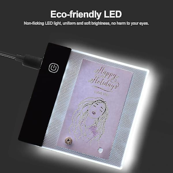 Flipbokssats med Mini Lysplate LED Lysboks Tabletdesign med Hull 300 Ark Flipchartpapir-yvan-