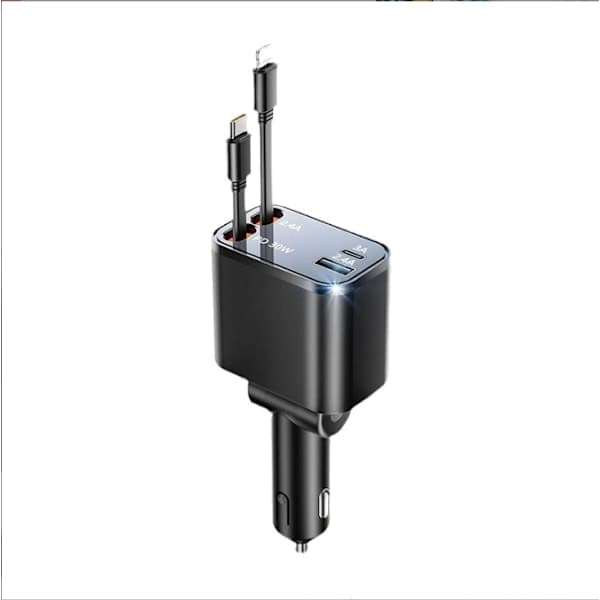 Uttrekkbar billader [biltilbehørsadapter] Lader, et must for lading under reiser og bilturer