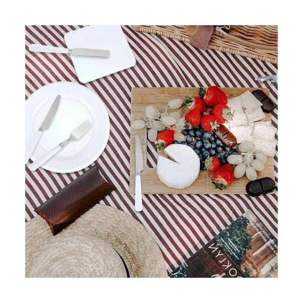 Bærbart sølvbestiksæt til picnic, rejsepicnic