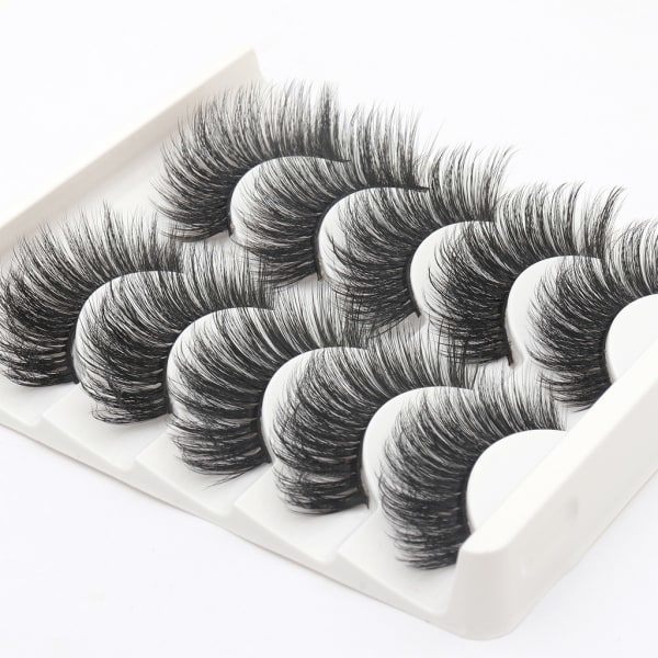 /HH/ 5-pack lösögonfransar - 6D faux mink - G208 Svart