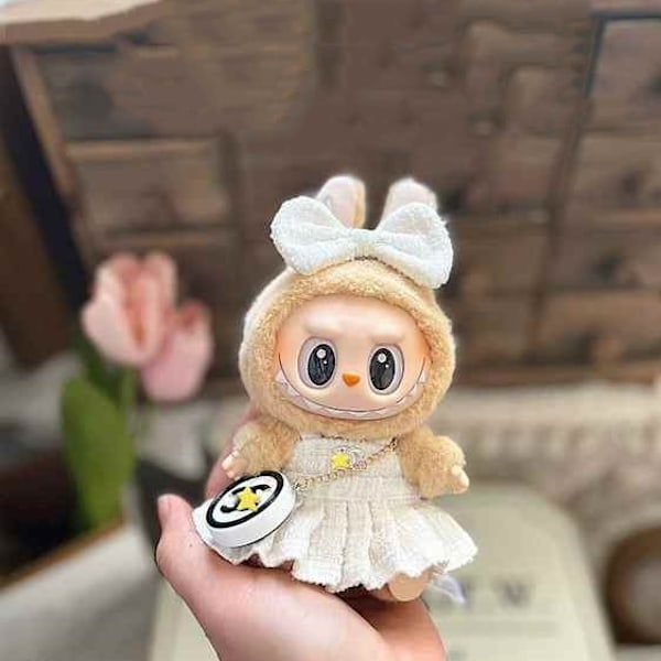 [HH] Labubu Klädset Labubu Designer Dio Kjol Anpassning Tillhör Din Labubu DD Bow Set