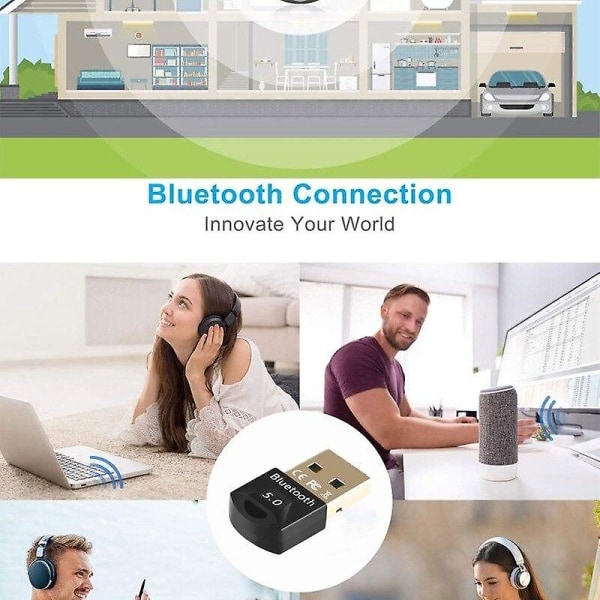 Bluetooth 5.0 USB-adapter Dongle til PC-computer PS4 Aux Audio Bluetooth-adapter Dongle-modtager-sender trådløs adapter