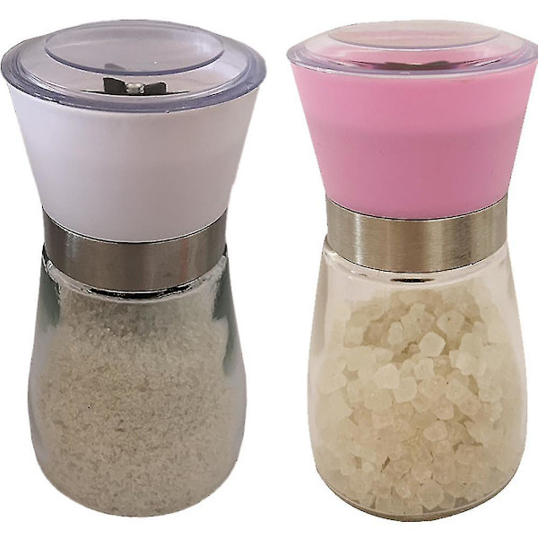 Salt och pepparkvarn set - justerbar krydda keramik