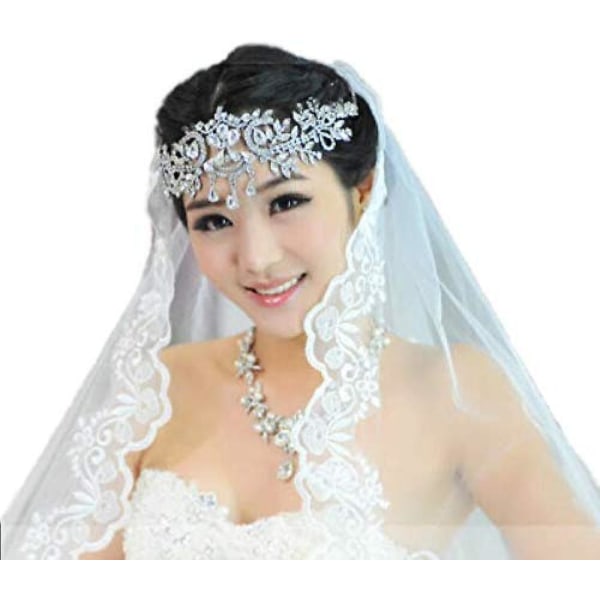 Rhinestone Crown Tiara for Women - Bridal Wedding Tiara, Justerbar, Delikat, Sjarmerende og Enkel å Bruke, WZ-174R