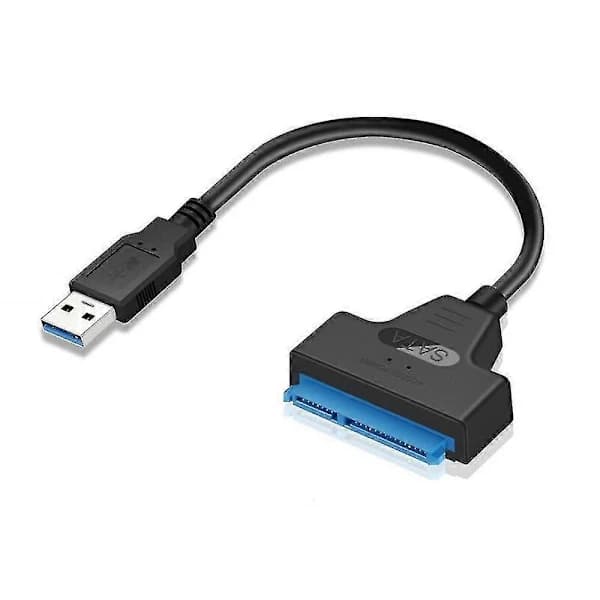 Usb 3.0 til Sata Iii Harddiskadapterkabel med LED-lys Computer Harddiskforbindelseskabel til 2,5-tommers Solid State-enheder og Harddisk