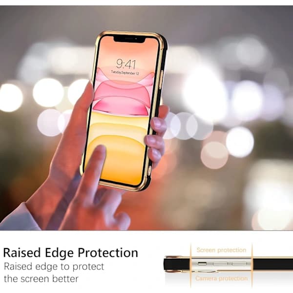 HA-Telefondeksel for iPhone 15, Søtt hjertemønster, Myk TPU