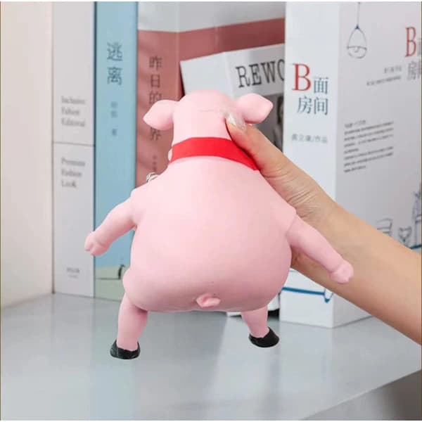 Latex Piglet Mjuk Dekompressionsdocka Leksak, Djur Högelastisk Stretchbar[GKS]