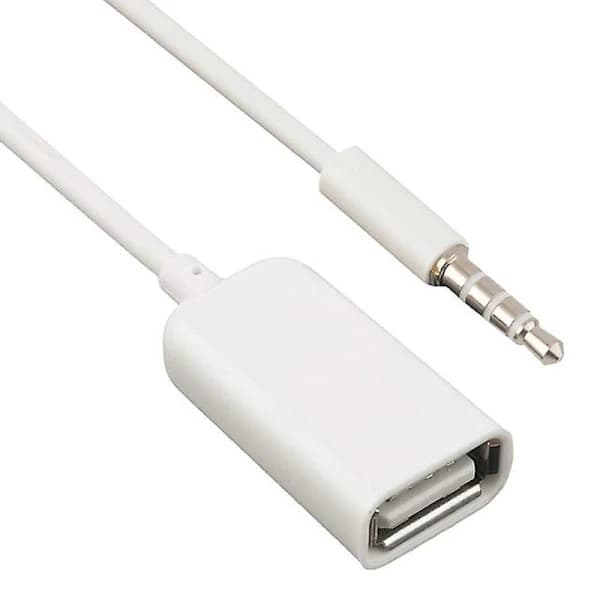 3,5 mm:n Aux-uros USB-naaras -sovitinkaapeli