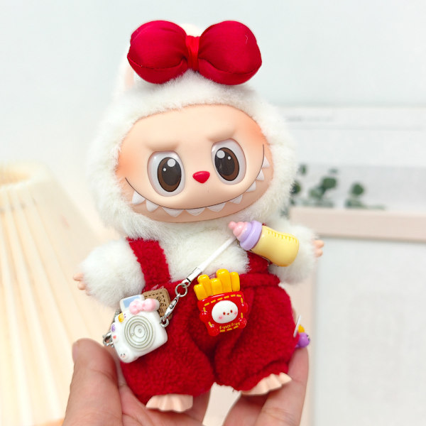[HH] Flocking Labubu Blind Box Avaimenperä Nuken Vaatteet Nuken DIY Tarvikkeet 15CM Pieni Hirviö Pip Housut Pukeutuminen Only Clothes(No Doll) 13