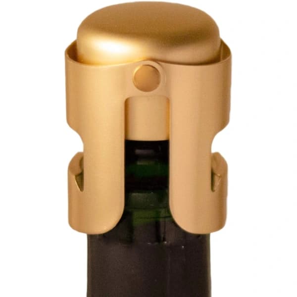 Gullfarget champagnekork, fransk design, flaske for musserende vin