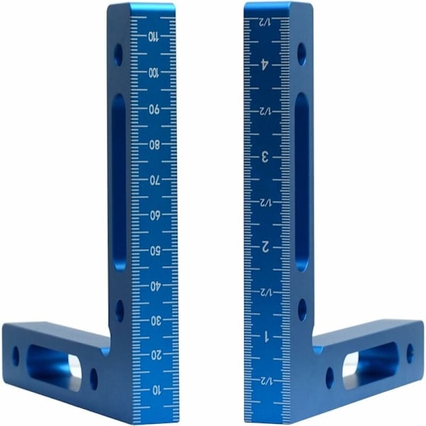 /HA/Pakke med 90 graders positioneringsvinkler Aluminiumlegering Firkant 12 x 12 cm Retvinkelklemmer 90° L Type Hjørneklemme til Skuffeklemning