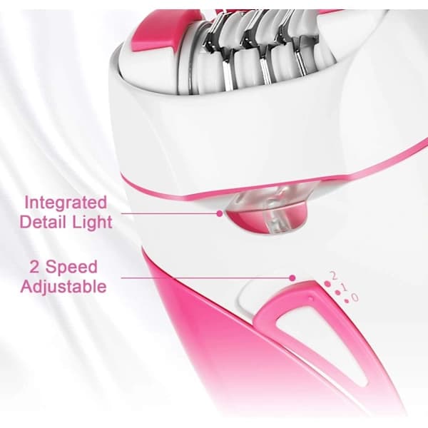 /HH/ Elektrisk hårfjernings epilator til kvinder med LED-lys - Trådløs epilator til damer ben, arme og ansigt