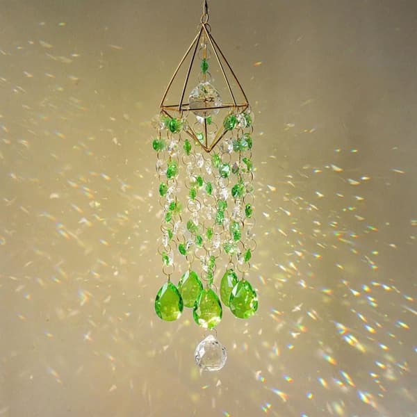 Kristall Solfanger – Vindushengende Regnbueskaper, Glass Solfanger, Vindspilldekorasjon