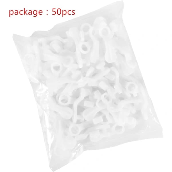 Glidkrokar Hvite Plastgardinkroker, 50-pakning-FM-
