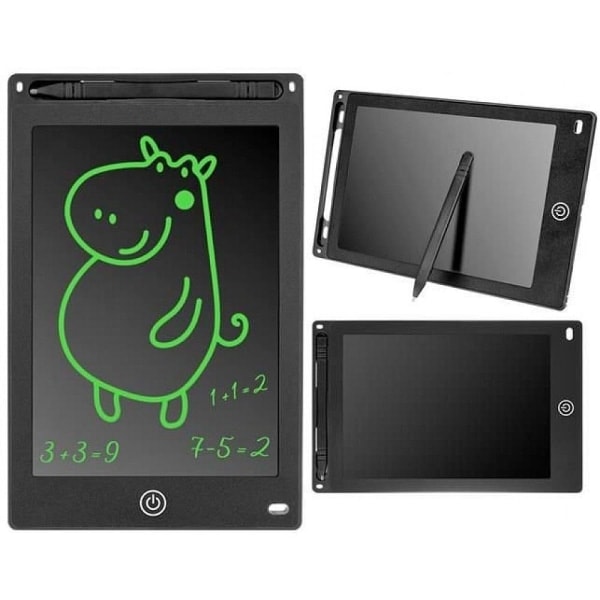 /HA/Tegnebrett for barn / Digitalt nettbrett med penn - 8.5\" LCD Svart
