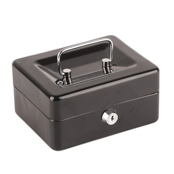 Portable Lockable Cash Box For Small Business, Multifunctional Storage Solution Keeps Important Items Safe With Durable Steel Construction