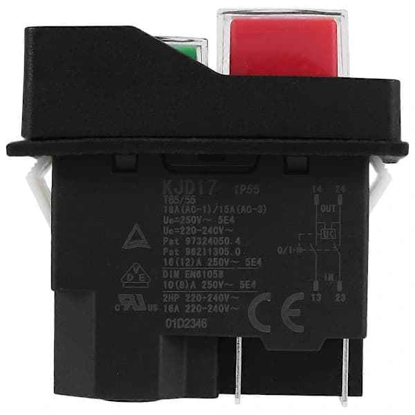 Elektromagnetiske strømbrytere trykknappbryter KJD17 220V 4 stift []