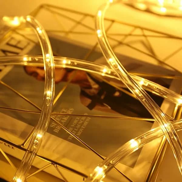 HA-LED-slingor - 30 m - Varmvit inomhus/utomhus - IP44 - Ljusslinga