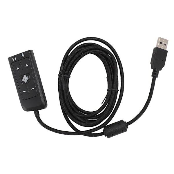 /HH/USB til 3,5 mm Jack Lydkortadapter med Hodetelefon- og Mikrofonuttak for Kingston HyperX Cloud II