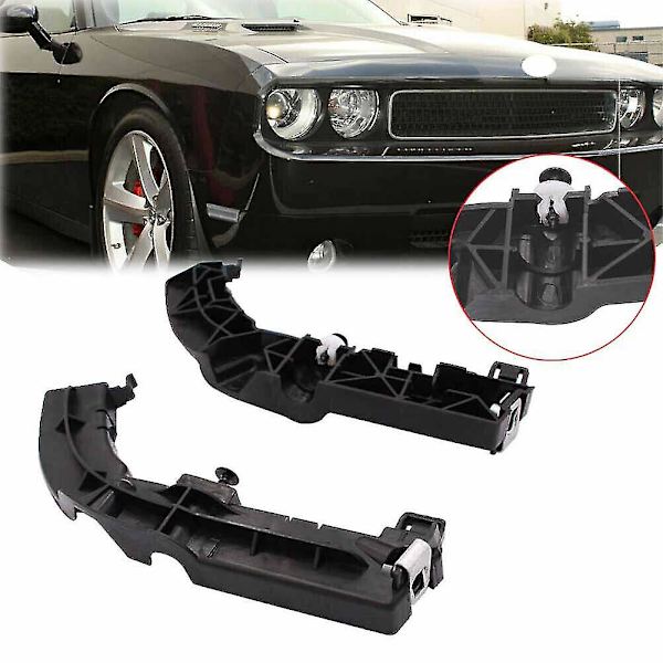 Dodge Challenger 2008-2021 -puskurin etukiinnikkeen tukipari. (musta)(2 kpl)