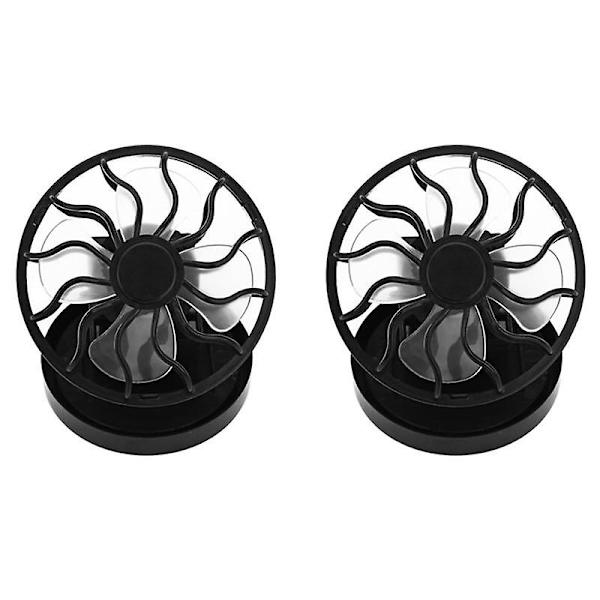 2 stk. bærbar mini solcelledrevet ventilator klips klatring køleventilator lejre vildmark sommer håndholdt Ha