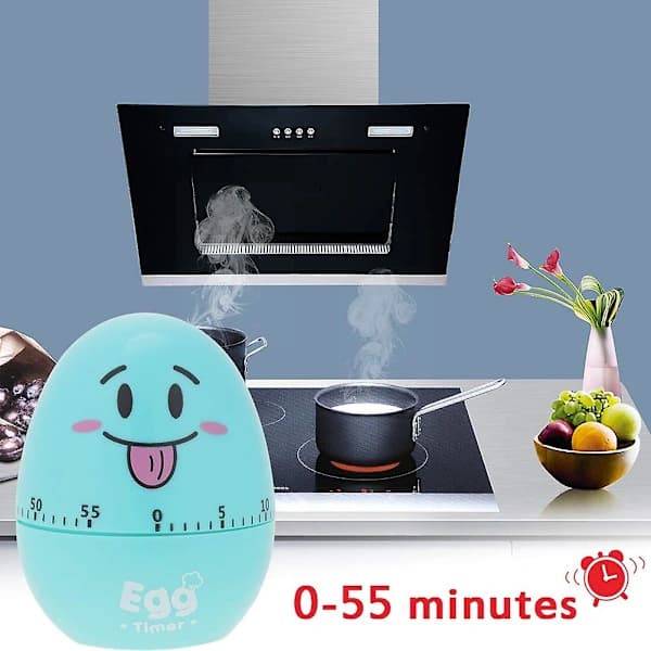 Kitchen Timer, 55 Minute Time Reminder Mechanical, Plastic Cartoon Cute Egg Manual Timer Kitchen Cooking Tools For Home Decoration