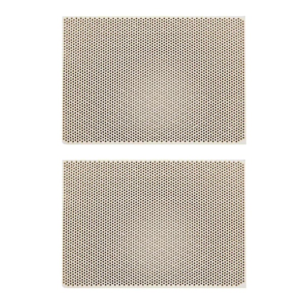 2x Keramisk Honeycomb Loddeplate Varme For Gasskomfyr Hode 135x95x13mm Ny