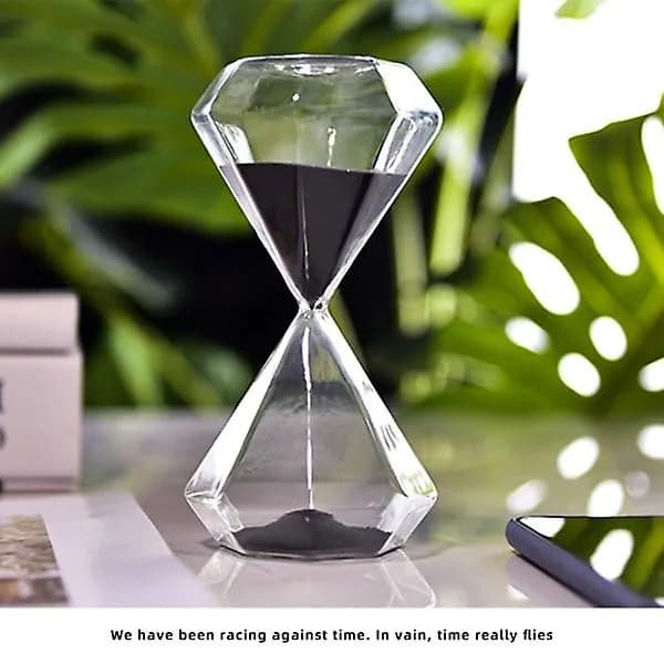 1 stk. Rosa Glass Timeglass 5 minutter Timer Skrivebordsdekorasjon for Hjemmekontor