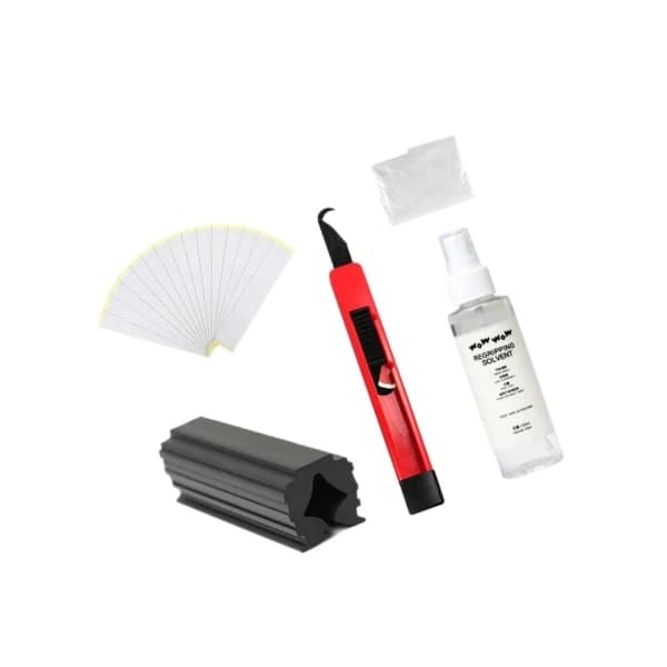 HA-1/3 Golfklubbgrepp kit grepptejp remsor 120ml grepplösningsmedel omgreppning 5 st set 1 st
