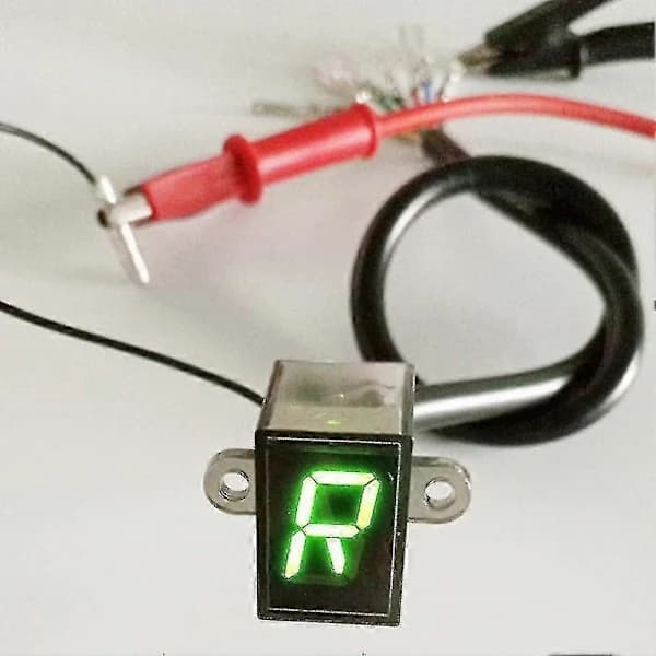 12V Universal Motorsykkel Digital LED Girindikator Girspaksensor Display