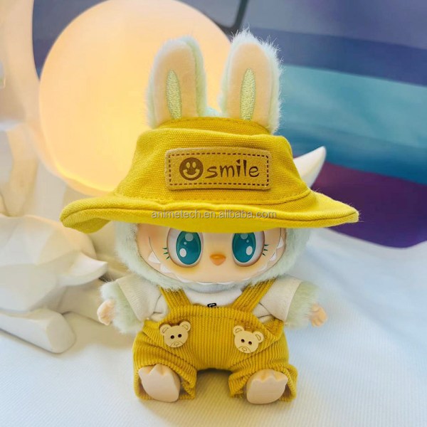[HH] 17cm Labubu Popmarts Vaatteet ja Asusteet Nukke Macaron Paita Setti Täytetty Pehmo Sopii Vain Kangas 17CM only hat