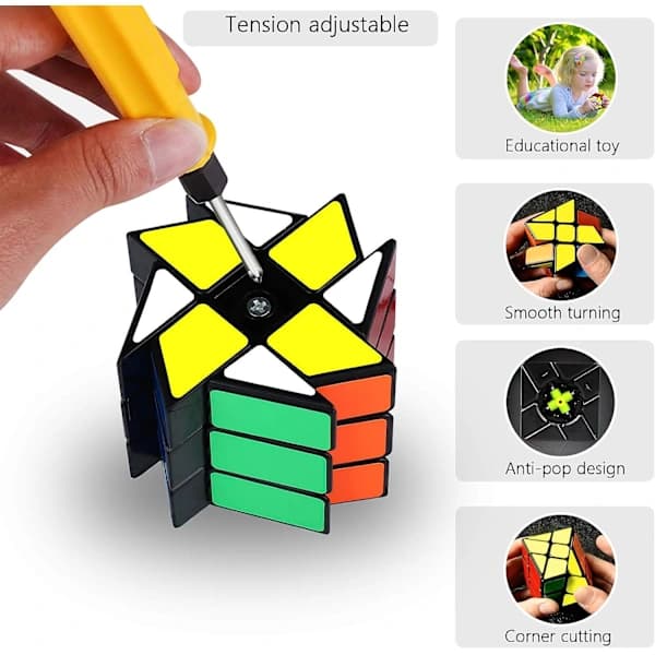Rubiks kubehjul, tredje ordens variant (svart)