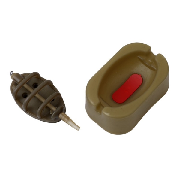 Inline Method Feeder Set for Karpefiske - 4 Inline Method Feedere med 1 Gummiform