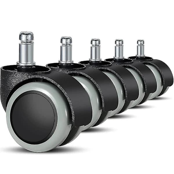 Erstatningshjul for kontorstol for harde gulv - 5-pakning - 11 mm / 22 mm - For spillestoler, snurrestoler, Pr-FF1-