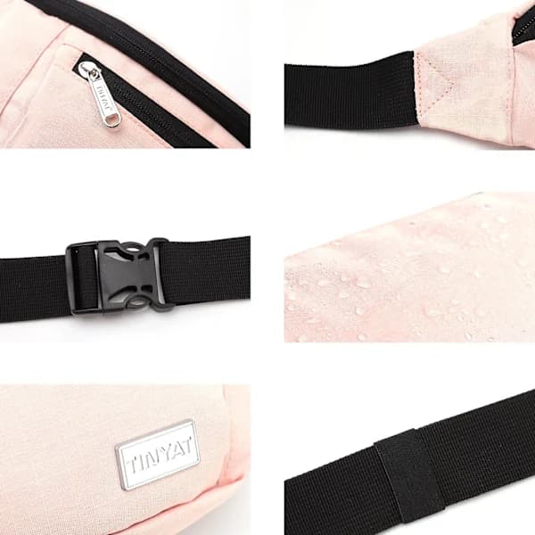 Dam Midjeväskor Crossbody Midjeväska Bröstväskor Telefonficka Justerbar Rem Rosa
