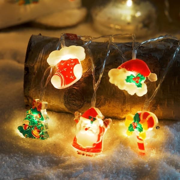 Julelyssløyfe, 6m 40 LED varmhvite julelys hengende dekorasjoner