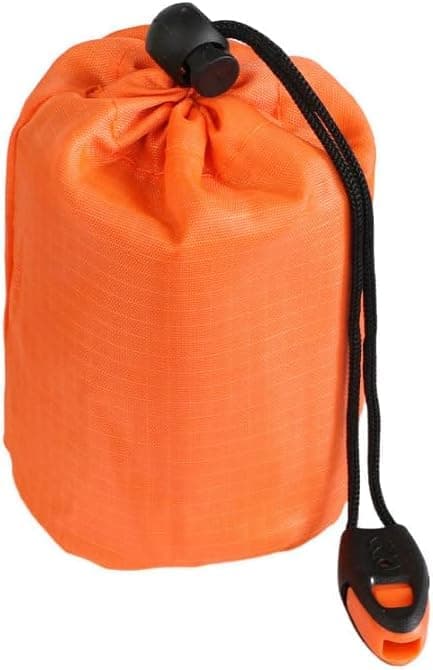 Nödsovsäck med förvaringsficka - 90x210cm, orange