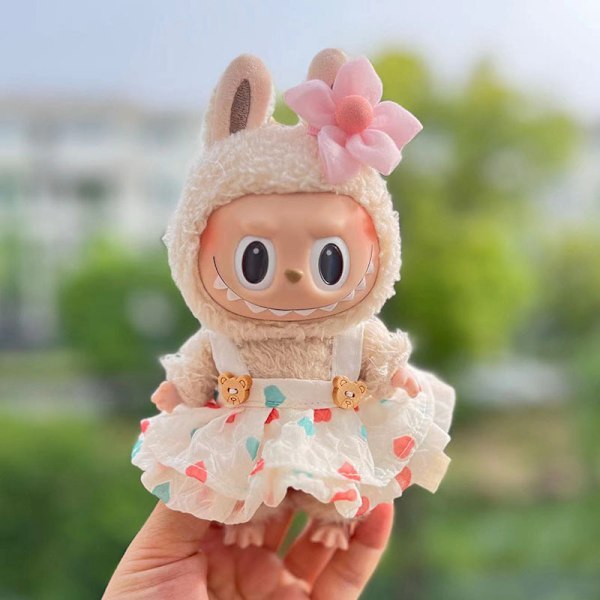 [HH] Kawaii Kläder Outfit Tillbehör för Kpop Labubu Idol Dockor Overall Set Kläder 8