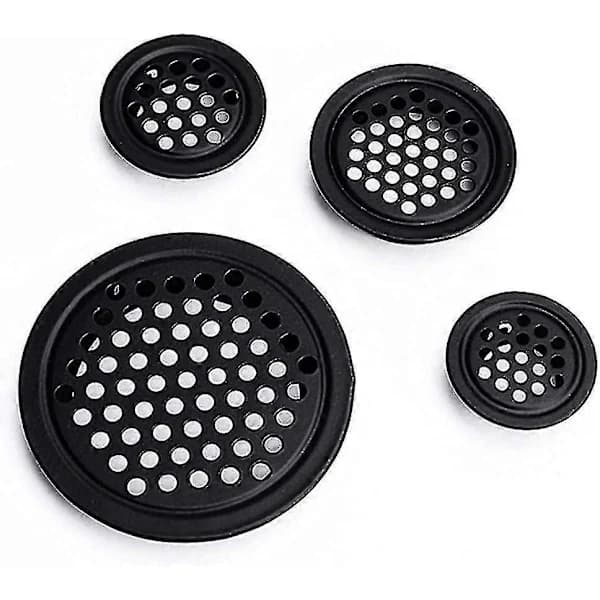 10 Stk. Rund Ventilationsrist i Rustfrit Stål Ventilationsrist i Rustfrit Stål Rund Ventilationsrist i Rustfrit Stål 10 Stk. Sort V...