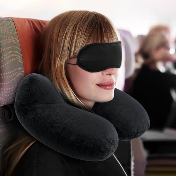 Resekit 3-i-1 - Uppblåsbar Nackkudde & Sovmask